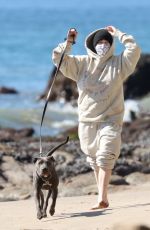 BILLIE EILISH Out with her Dog at a Beach in Malibu 02/21/2021