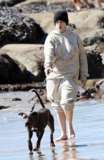 BILLIE EILISH Out with her Dog at a Beach in Malibu 02/21/2021
