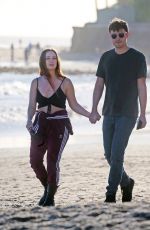 BILLIE LOURD and Austen Rydell Out on the Beach in Santa Barbara 02/14/2021