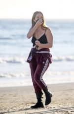 BILLIE LOURD and Austen Rydell Out on the Beach in Santa Barbara 02/14/2021