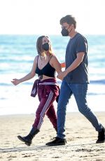 BILLIE LOURD and Austen Rydell Out on the Beach in Santa Barbara 02/14/2021
