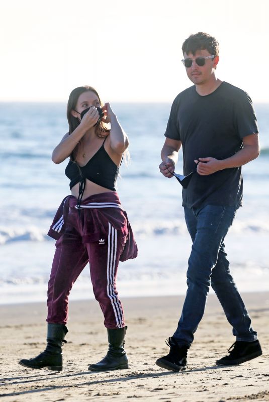 BILLIE LOURD and Austen Rydell Out on the Beach in Santa Barbara 02/14/2021