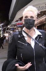BRIGITTE NIELSEN and Mattia Dessi at Il Pastaio in Beverly Hills 02/22/2021