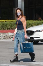 BROOKE BURKE in DEnim Out Shopping in West Hollywood 02/08/2021