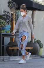 BROOKE BURKE in Ripped Denim Out in Beverly Hills 02/02/2021