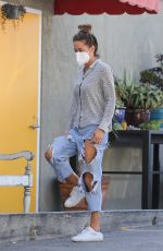 BROOKE BURKE in Ripped Denim Out in Beverly Hills 02/02/2021