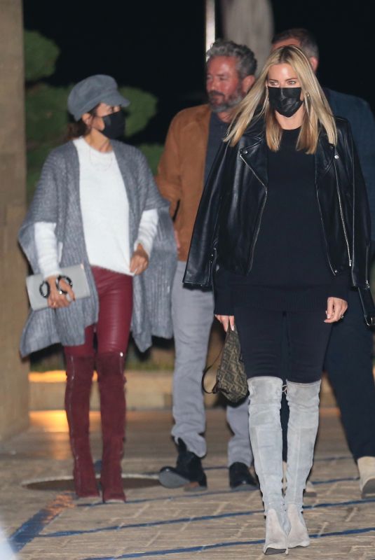 BROOKE BURKE Out for Dinner with Friends in Malibu 02/08/2021