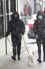 CAMILA MENDES and MADELAINE PETSCH Out with Their Dogs in Vancouver 02/13/2021