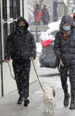 CAMILA MENDES and MADELAINE PETSCH Out with Their Dogs in Vancouver 02/13/2021
