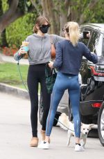 CARA DELEVINGNE and KAIA GERBER Heading to Morning Workout in Los Angeles 02/13/2021