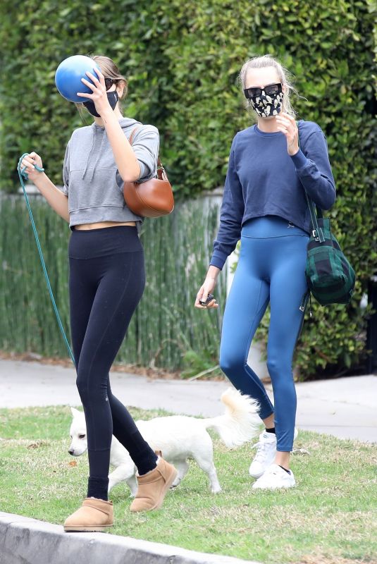 CARA DELEVINGNE and KAIA GERBER Heading to Morning Workout in Los Angeles 02/13/2021