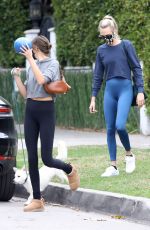CARA DELEVINGNE and KAIA GERBER Heading to Morning Workout in Los Angeles 02/13/2021