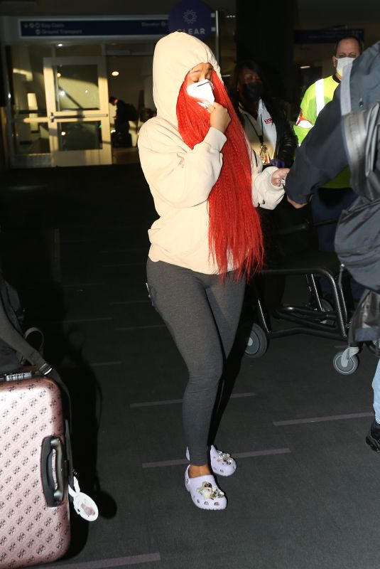 CARDI B Arrives at LAX Airport in Los Angeles 02/06/2021