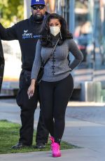 CARDI B Shopping at Couture Kids in West Hollywood 02/12/2021