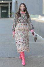 CAROLINE VAZZANA Arrives at Rebecca Minkoff Show at New York York Fashion 02/16/2021