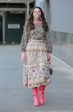 CAROLINE VAZZANA Arrives at Rebecca Minkoff Show at New York York Fashion 02/16/2021