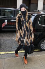 CAT DEELEY Arrives at BBC Radio 2 in London 0202/2021