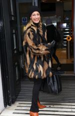 CAT DEELEY Arrives at BBC Radio 2 in London 0202/2021