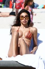 CHANTEL JEFFRIES in Bikini at a Beach in Miami 02/22/2021