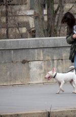 CHARLOTTE GAINSBOURG Out with Her Dog in Paris 02/03/2021