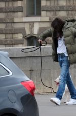 CHARLOTTE GAINSBOURG Out with Her Dog in Paris 02/03/2021
