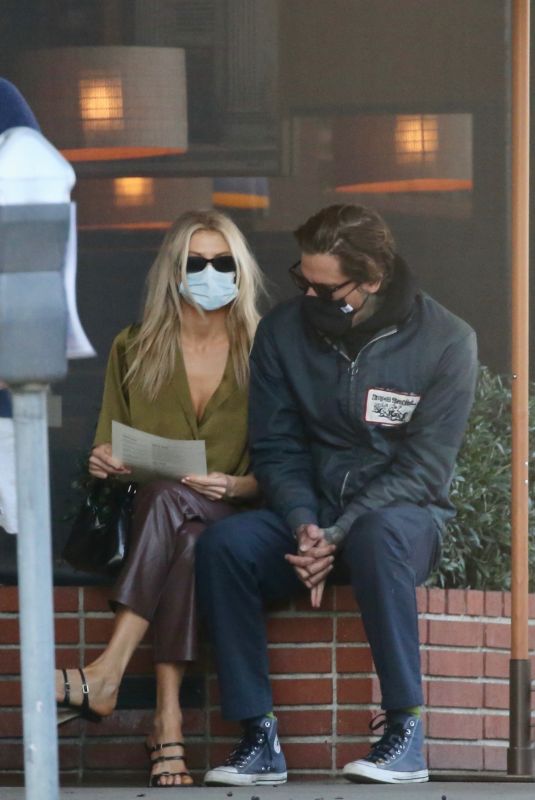 CHARLOTTE MCKINNEY and Nathan Kostechko Out in Santa Monica 02/06/2021