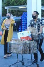CHRISSY TEIGEN and John Legend Shopping at Bristol Farms in Beverly Hills 02/23/2021