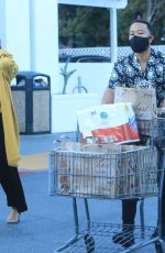 CHRISSY TEIGEN and John Legend Shopping at Bristol Farms in Beverly Hills 02/23/2021
