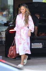 CHRISSY TEIGEN Checking on the Site of Her New Mansion in West Hollywood 02/16/2021