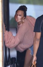 CHRISSY TEIGEN in a Denim Shorts Out in Los Angeles 02/11//2021