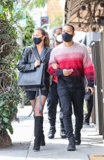 CHRISSY TEIGEN Out for Lunch at Il Pastaio in Beverly Hills 02/01/2021