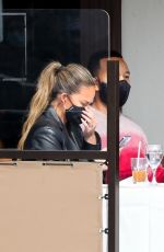 CHRISSY TEIGEN Out for Lunch at Il Pastaio in Beverly Hills 02/01/2021