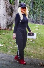 CHRISTINA AGUILERA Heading to a Recording Studio in Miami 02/15/2021