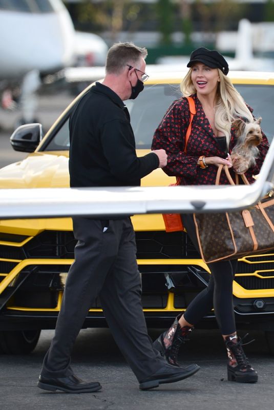 CHRISTINE QUINN and Christian Richard Take off in Their Private Jet 02/14/2021