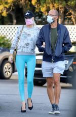 CHRISTINE QUINN Out with Her Husband in Beverly Hills 02/08/2021