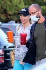 CHRISTINE QUINN Out with Her Husband in Beverly Hills 02/08/2021