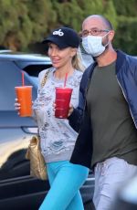 CHRISTINE QUINN Out with Her Husband in Beverly Hills 02/08/2021
