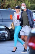 CHRISTINE QUINN Out with Her Husband in Beverly Hills 02/08/2021