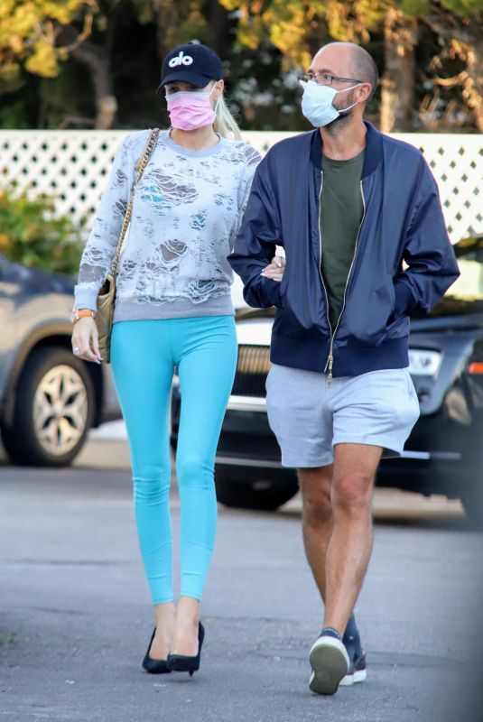 CHRISTINE QUINN Out with Her Husband in Beverly Hills 02/08/2021