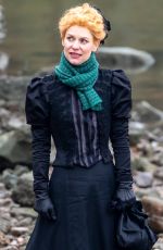 CLAIRE DANES on the Set of The Essex Serpent in London 02/22/2021
