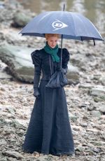 CLAIRE DANES on the Set of The Essex Serpent in London 02/22/2021