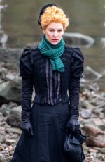 CLAIRE DANES on the Set of The Essex Serpent in London 02/22/2021