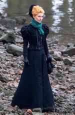 CLAIRE DANES on the Set of The Essex Serpent in London 02/22/2021