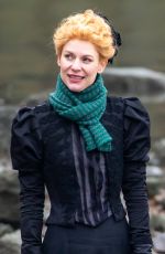 CLAIRE DANES on the Set of The Essex Serpent in London 02/22/2021