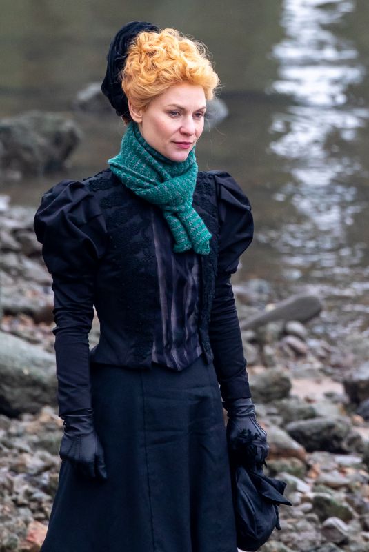 CLAIRE DANES on the Set of The Essex Serpent in London 02/22/2021