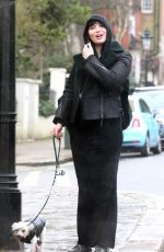 DAISY LOWE Out with her Dog in London 02/04/2021