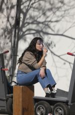 DAKOTA JOHNSON on the Set of Am I Ok in Los Angeles 02/02/2021