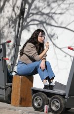 DAKOTA JOHNSON on the Set of Am I Ok in Los Angeles 02/02/2021