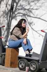 DAKOTA JOHNSON on the Set of Am I Ok in Los Angeles 02/02/2021