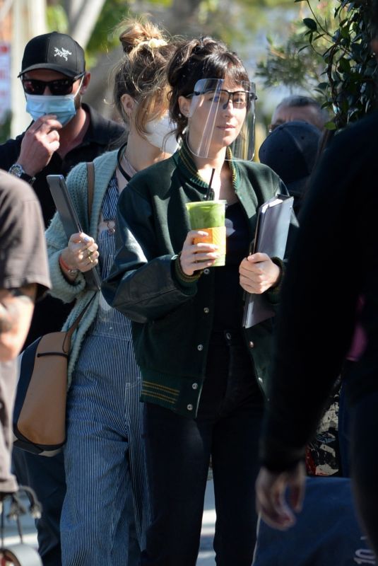 DAKOTA JOHNSON on the Set of Am I Ok in Los Angeles 02/03/2021